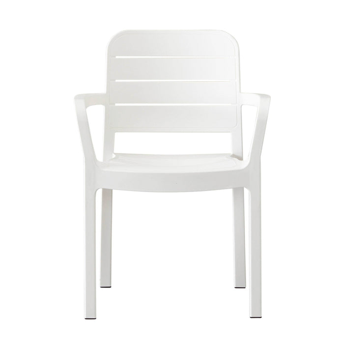 Keter Harmony Outdoor Dining Table + Tisara Chairs (White)