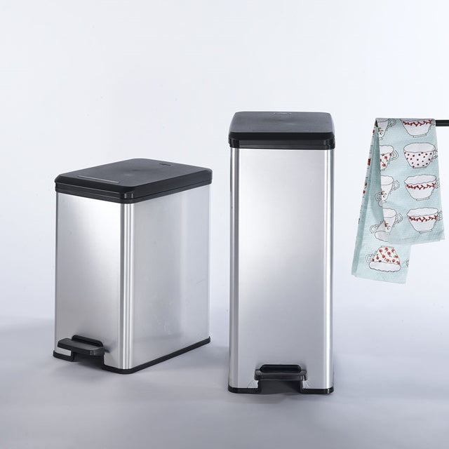 Deco Slim Bin Pedal 40L Metallic