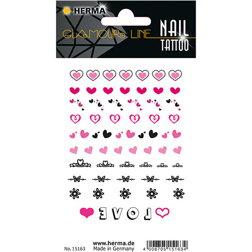 CLASSIC Nail Tattoo Hearts (15163)