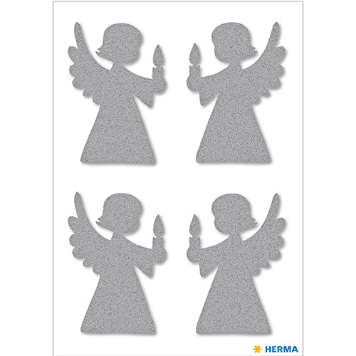 Stickers Angels, Felt Silver (15249)