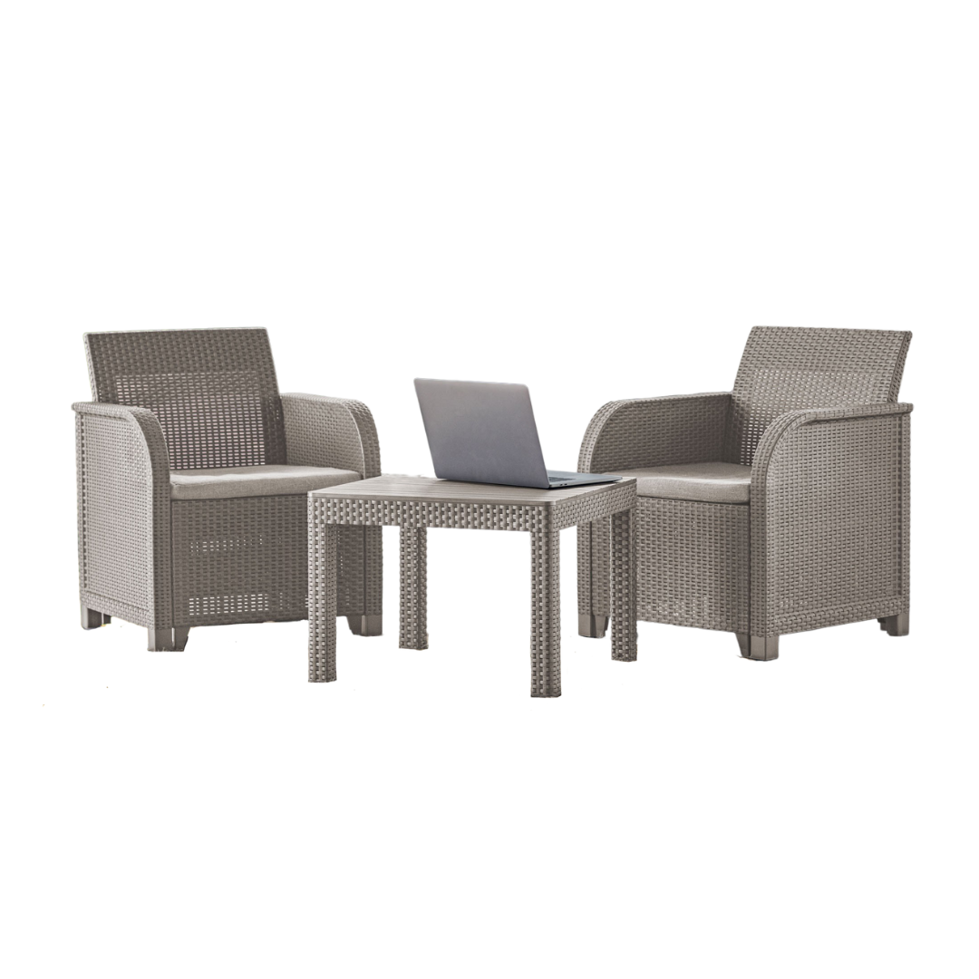 Keter San Remo Patio Balcony Sofa Set Cappuccino FREE DELIVERY — The