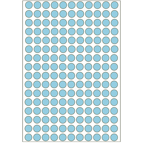 Office Pack Multi-purpose Labels Round 8mm Blue (2213)