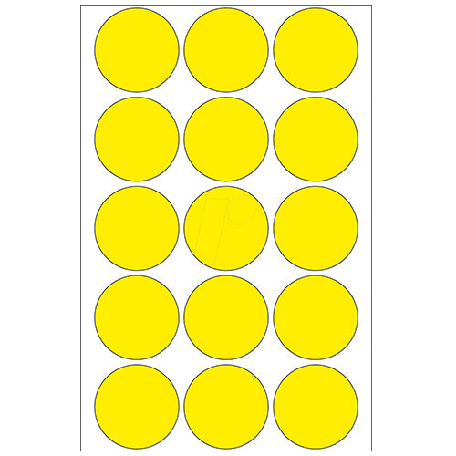 Office Pack Multi-purpose Labels Round 32mm Yellow (2271)