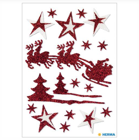 Stickers Sleigh Ride, Glittery (3734)