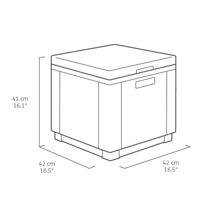 Ice Cube Cooler Table Cappuccino