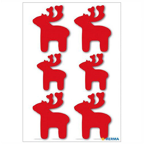 Stickers Elks, Red Felt (6548)