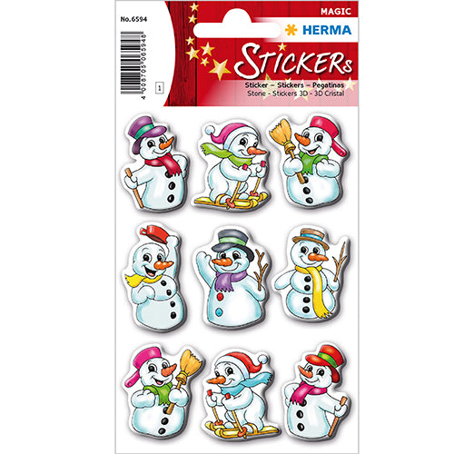 Stickers Snowmen, Stone (6594)