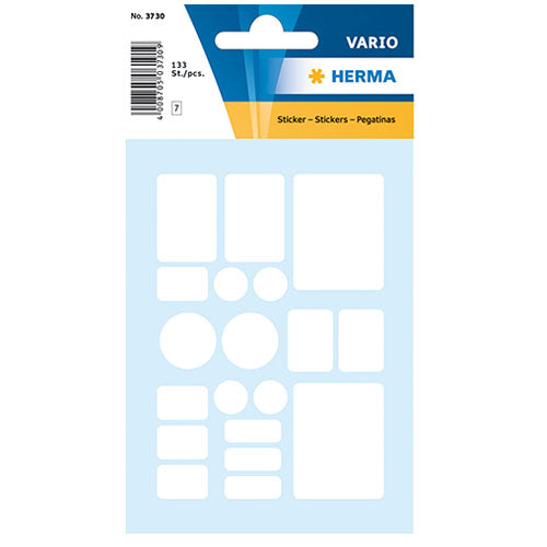 Multi-purpose Labels 7 Assorted Formats White (3730)