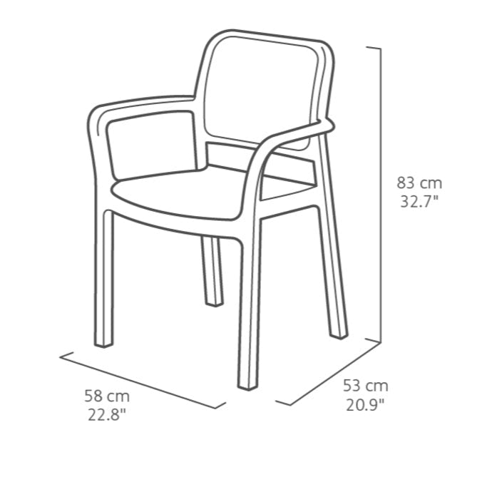 Quartet Square Dining Table + 4 Bella Chair (Free Delivery)