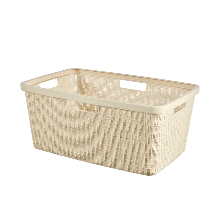 Jute Laundry Basket 46L Off-White