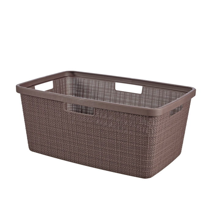 Jute Laundry Basket 46L Peppercorn