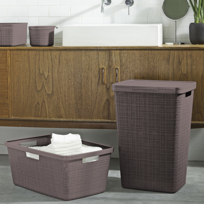 Jute Laundry Hamper 58L Peppercorn