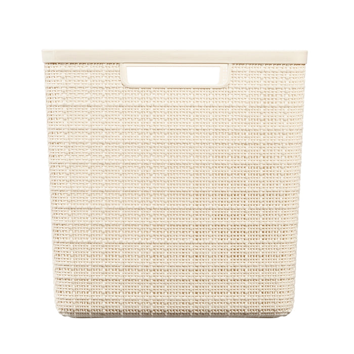 Jute Storage Basket Cube 17L Off White