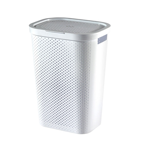 Infinity Laundry Hamper 60L Dots White