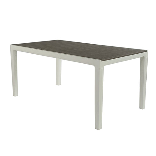 Keter Harmony Outdoor Table White / Cappuccino (With White legs) — The Home Shoppe