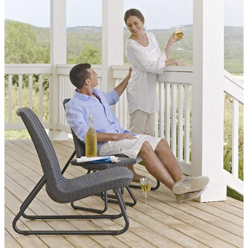 Keter rio best sale conversation set gray