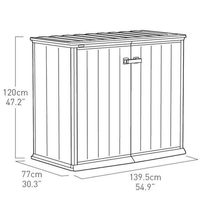 Patio Store Horizontal Storage Shed