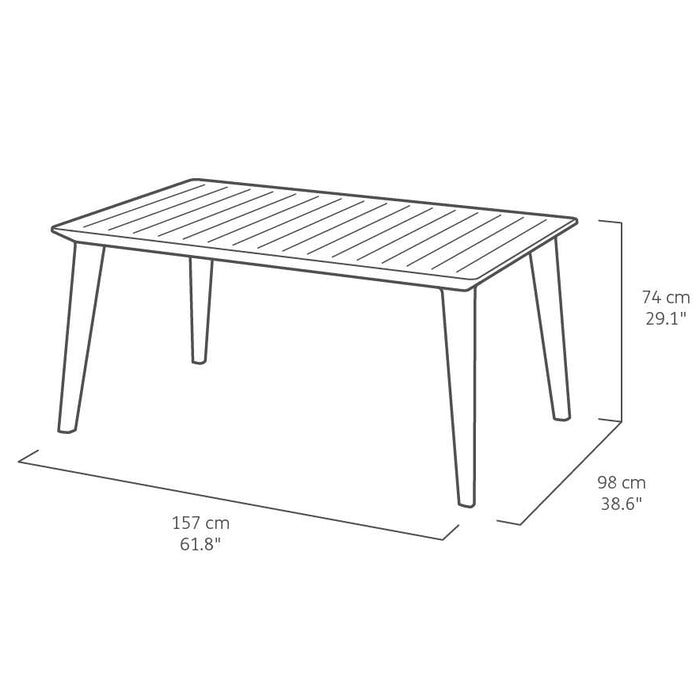 Lima Dining Table 160cm + 4 Tisara Chair Set White