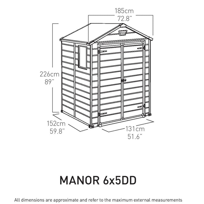 Lineus 6 x 5 Outdoor Storage Shed (Free Delivery + Assembly)