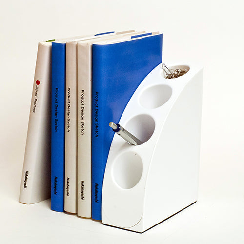 Book And Pen Stand White