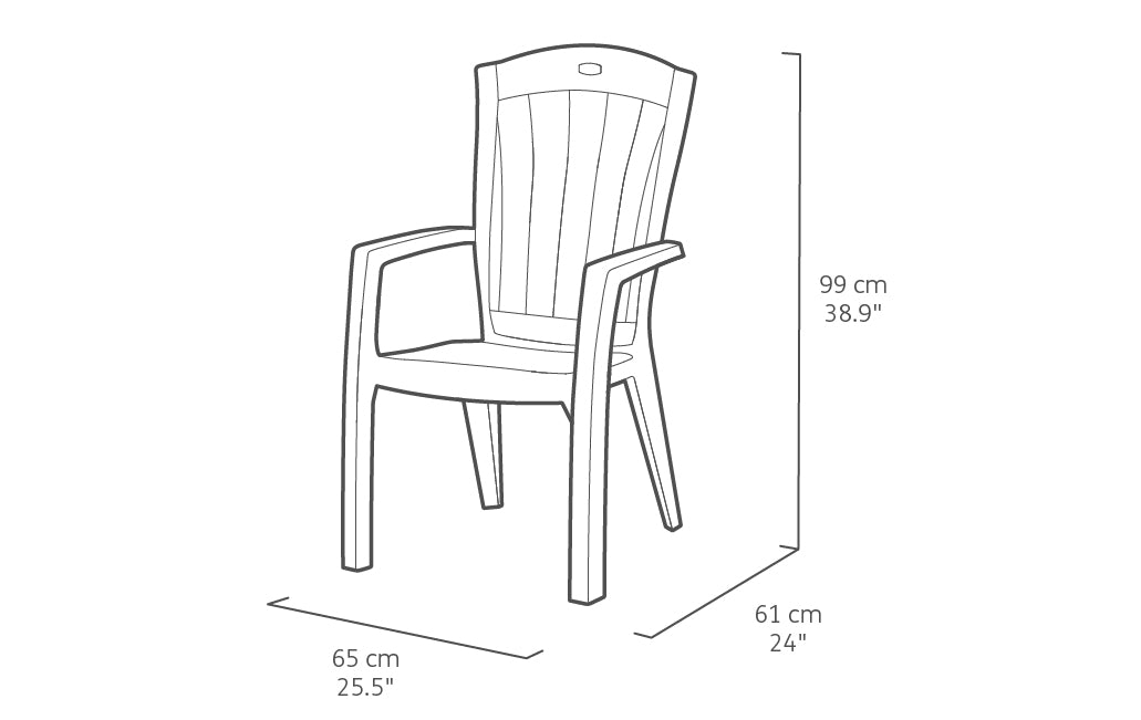 Santorini Garden Chair Graphite