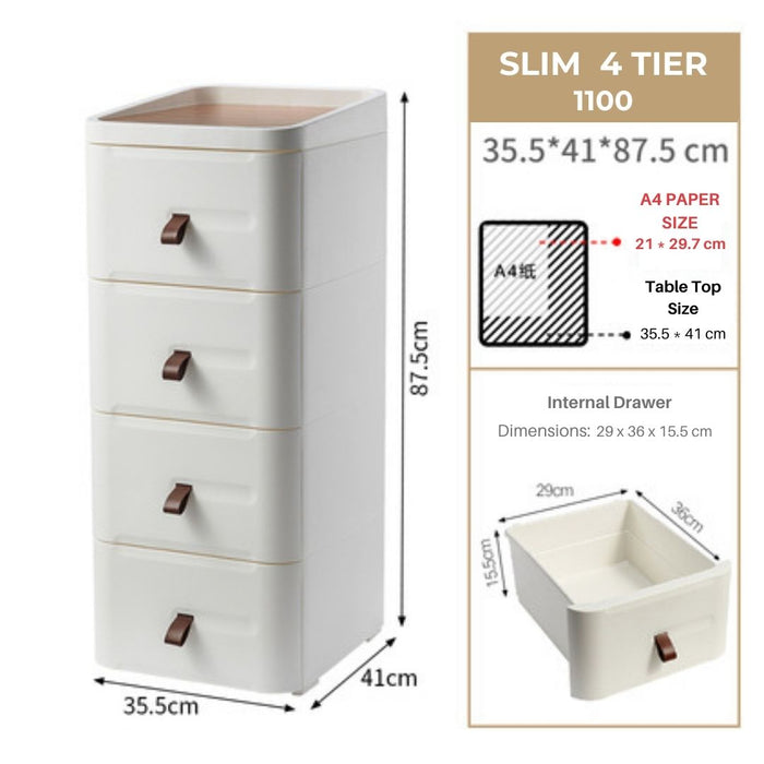 Bedside Table Organizer Drawer Slim