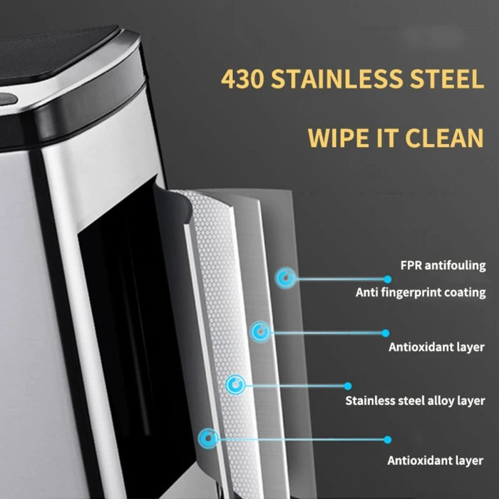 30L Stainless Steel Smart Sensor Kitchen Waste Bin