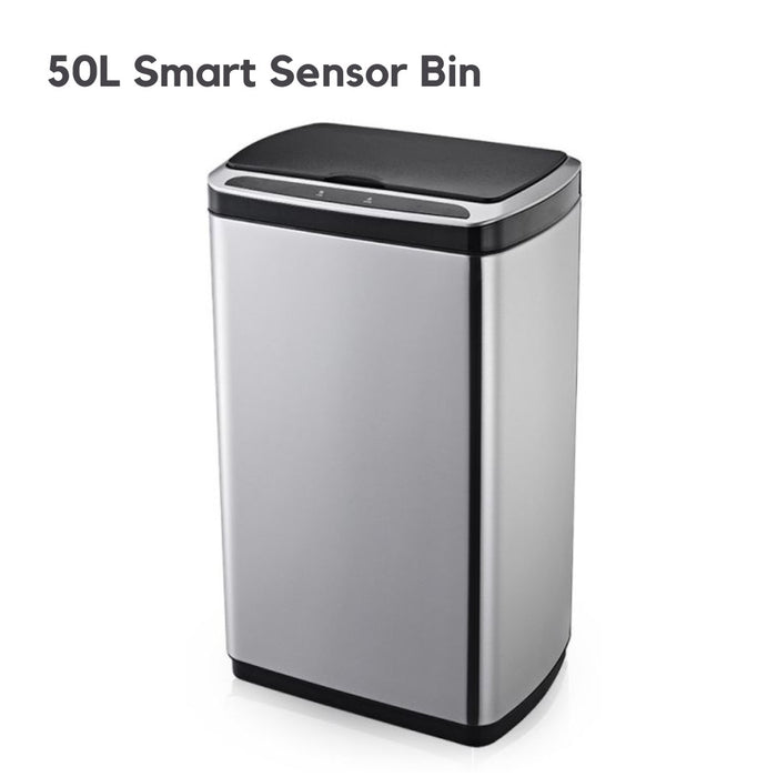 50L Stainless Steel Smart Sensor Kitchen Waste Bin