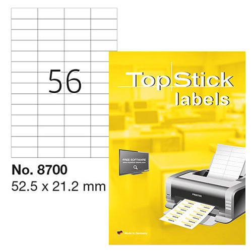 Top Stick Labels 52.5 x 21.2mm (8700)