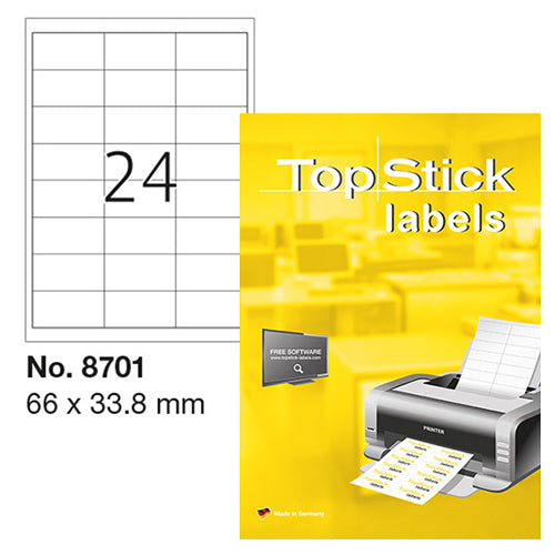 Top Stick Labels 66 x 33.8mm (8701)