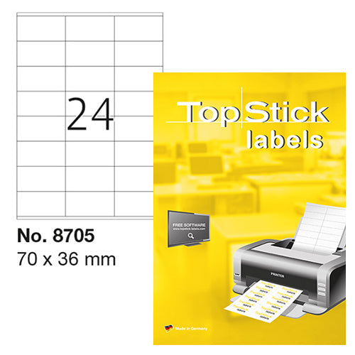 Top Stick Labels 70 x 36mm (8705)