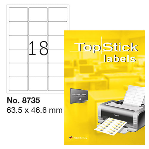 Top Stick Labels 63.5 x 46.6mm (8735)