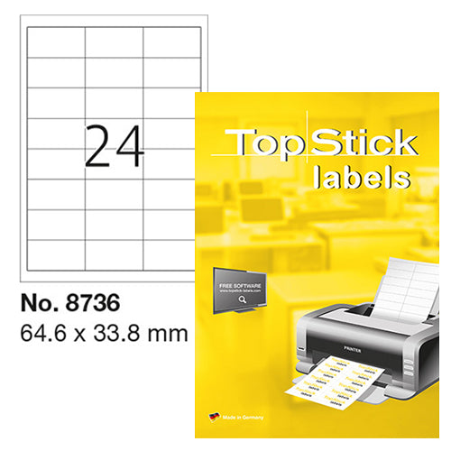 Top Stick Labels 64.6 x 33.8mm (8736)