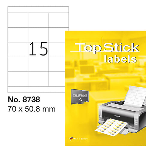 Top Stick Labels 70 x 50.8mm (8738)