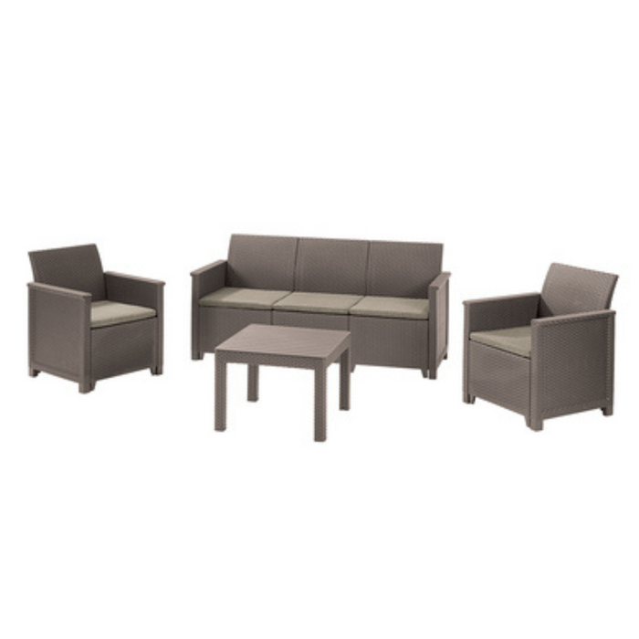 Elodie 5 Seater Outdoor Sofa Set Cappuccino