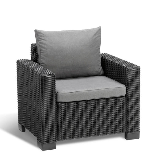 Allibert California Armchair Set Wicker Garden Furniture Graphite The Home Shoppe
