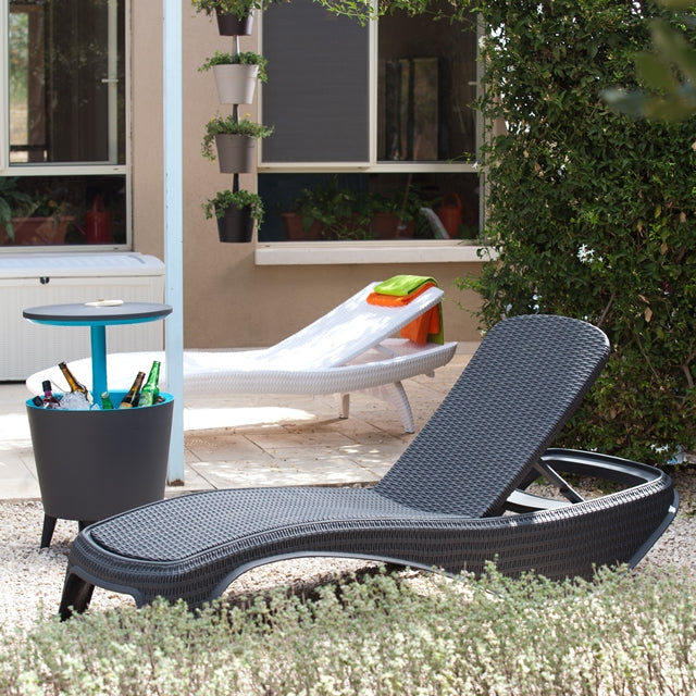 Allibert Keter Atlantic Outdoor Pool White Sun Lounger The Home