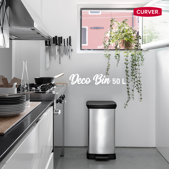 Curver Deco Soft Close Pedal Bin Rectangle 50L