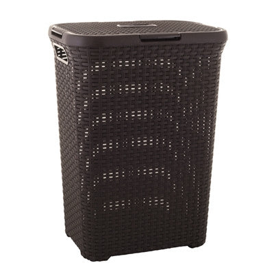 Rattan Style Rect Laundry Hamper 60L