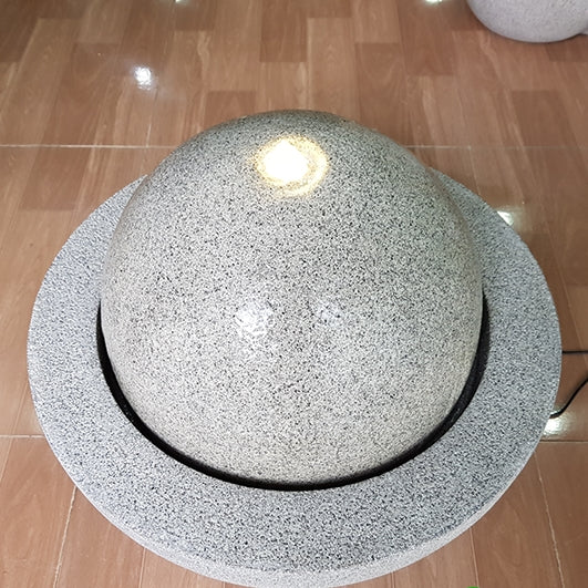 Gaya Round Water Fountain Granite Grey