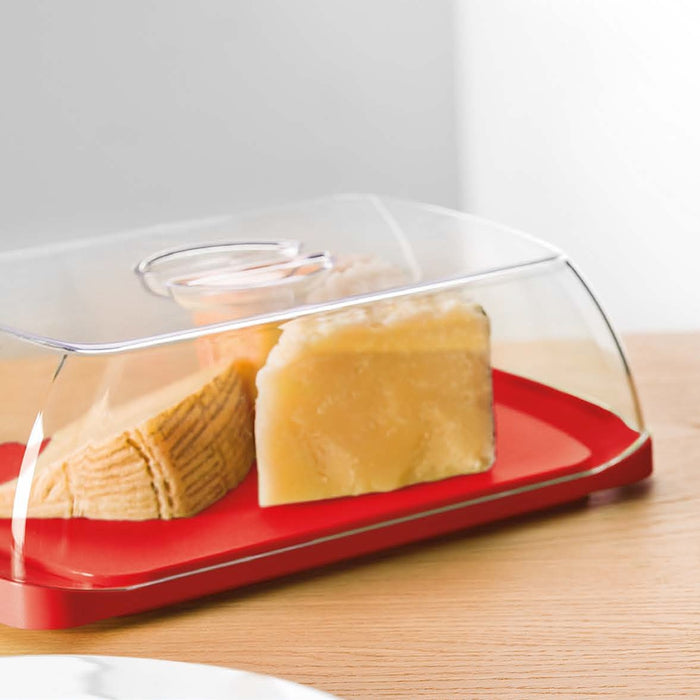 Casa Rectangular Cheese Dish w/Dome Transparent