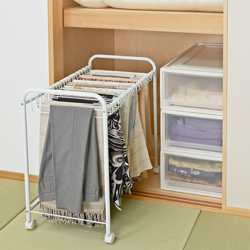 Heian Shindo Clothes Pants Hanger BHS 2 with wheels Wardrobe Organiser The Home Shoppe