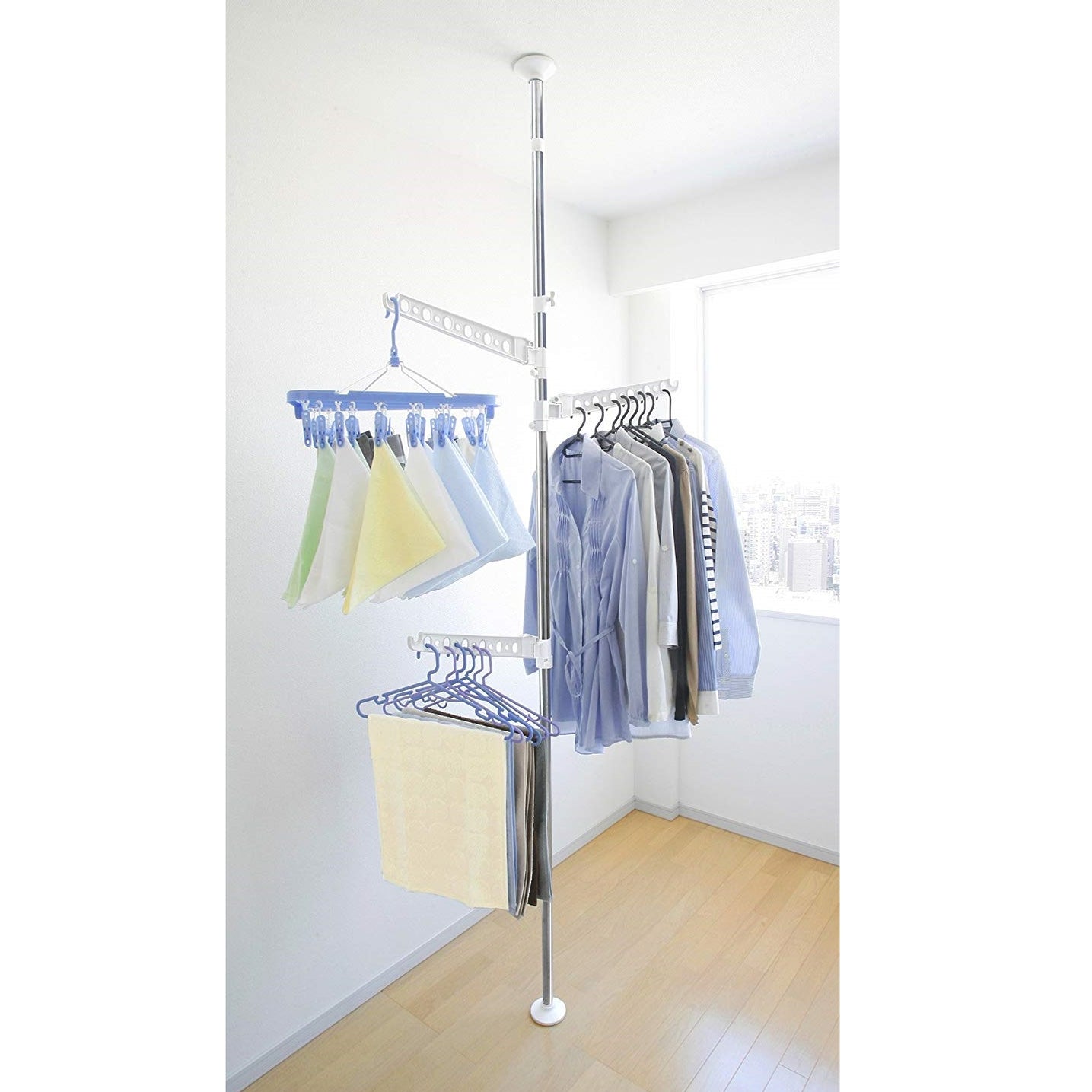 Laundry Hanger Standing Pole Clothes Rack Stainless Steel Outdoor TMH-3 ...
