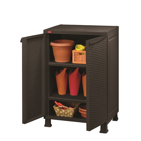 Keter Rattan Wall and Base with Legs Cabinet