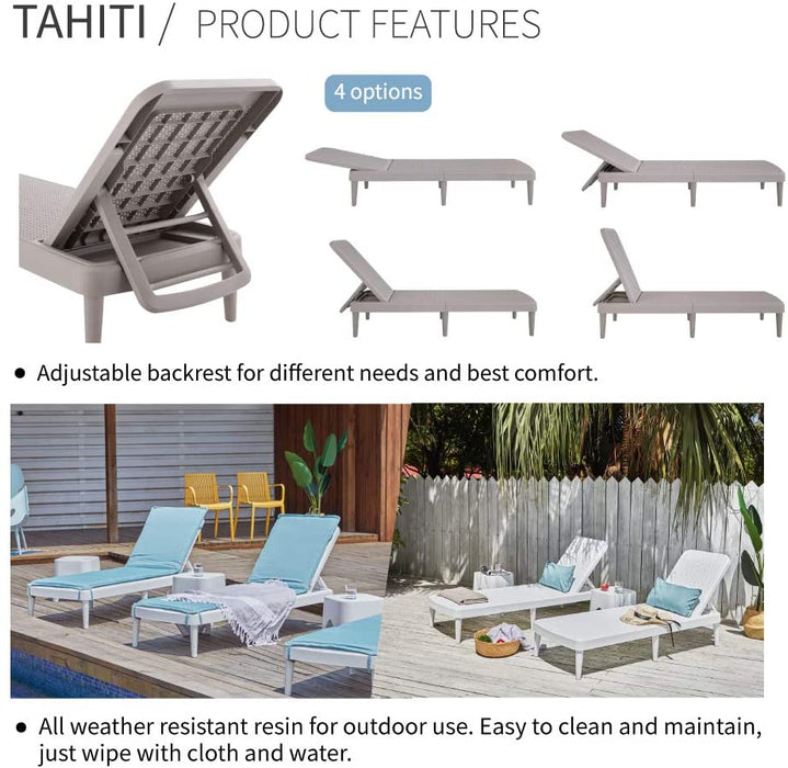 Tahiti Sun Lounger Chair Brown