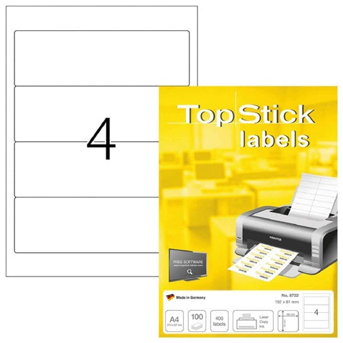 Top Stick Labels 192 x 61mm (8722)