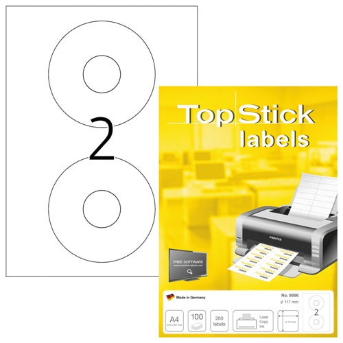 Top Stick Labels Ø 117mm (8696)