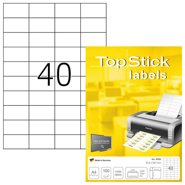 Top Stick Labels 52.5 x 29.7mm (8698)