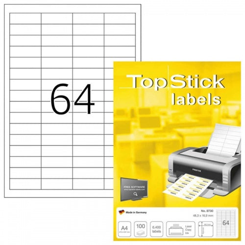 Top Stick Labels 48.3 x 16.9mm (8730)