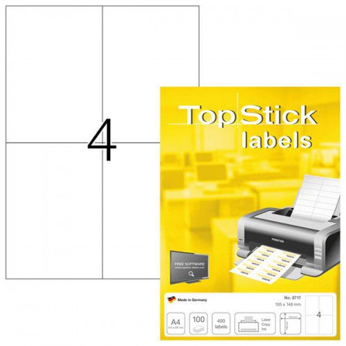 Top Stick Labels 105 x 148mm (8717)